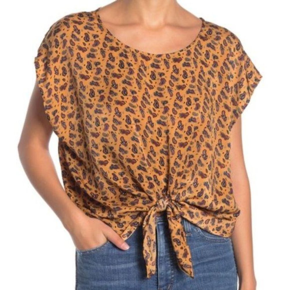 Show Me Your Mumu Tie Top Paisley Pattern NWT